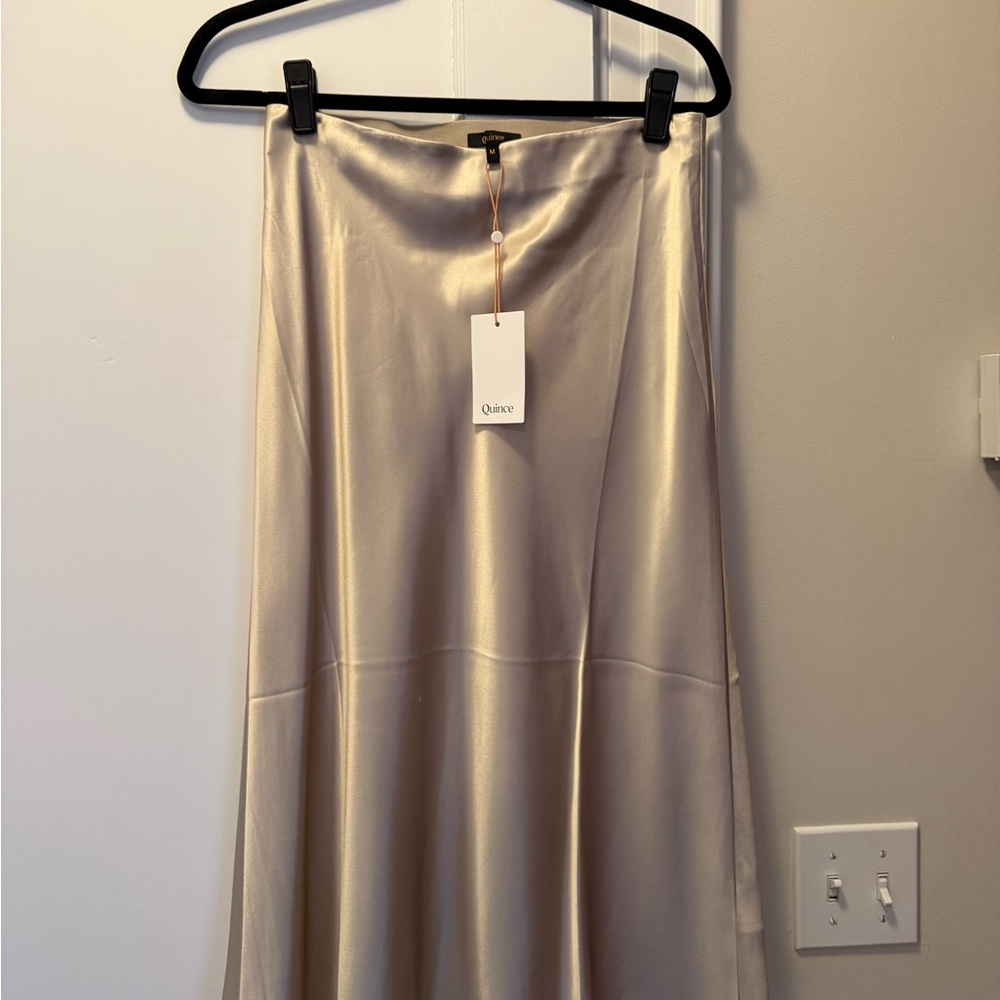Quince Women's Washable Silk Skirt - Champagne